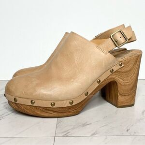 New! Kork Ease Darby Tan Leather Heeled Clog 11M